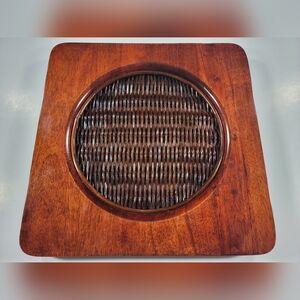 Lenox Riverwood Teak Square Plate Charger Decorative Rustic Cabin Replacement